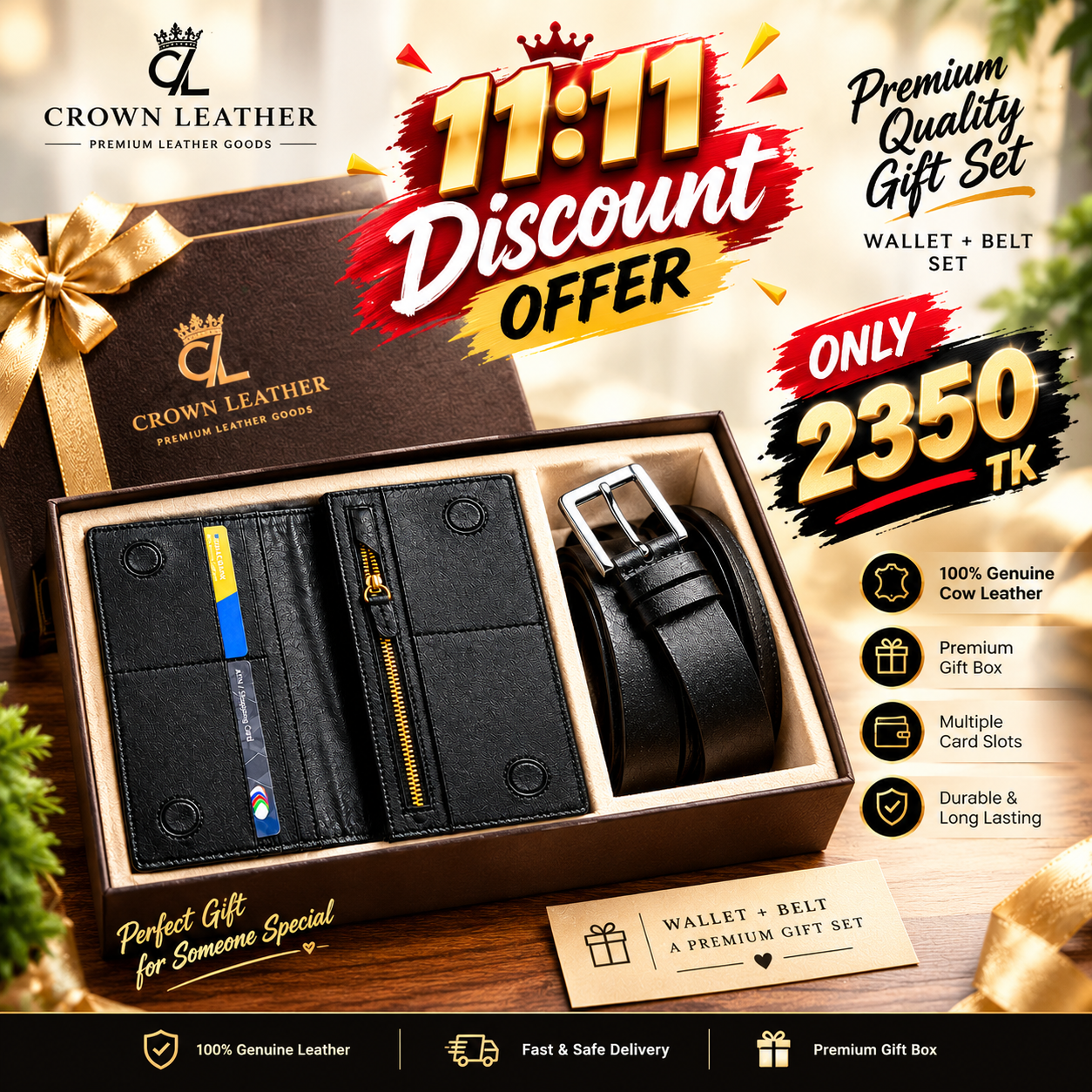 Crown Leather 11_11 Gift Set Offer-1